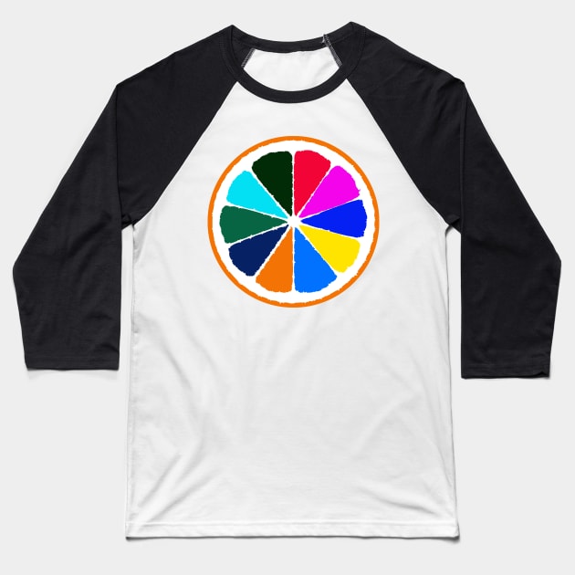 Orange - a really colorful fruit Baseball T-Shirt by Quentin1984